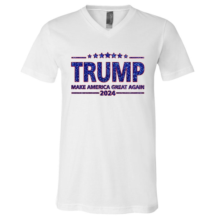 Donald Trump Make America Great Again 2024 V-Neck T-Shirt