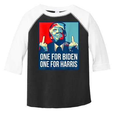 Donald Trump Middle Finger Biden Harris America Republican Toddler Fine Jersey T-Shirt