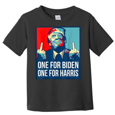 Donald Trump Middle Finger Biden Harris America Republican Toddler T-Shirt