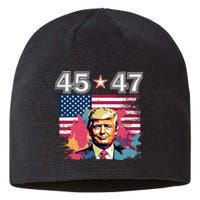 Donald Trump Make America Great Again 45 And 47 Sustainable Beanie