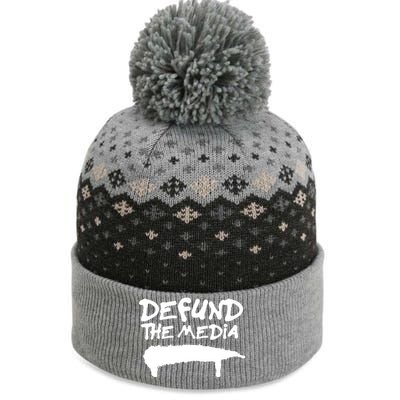 Defund The Media The Baniff Cuffed Pom Beanie