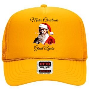 Donald Trump Make Christmas Great Again Christmas | Festive Holiday High Crown Mesh Back Trucker Hat