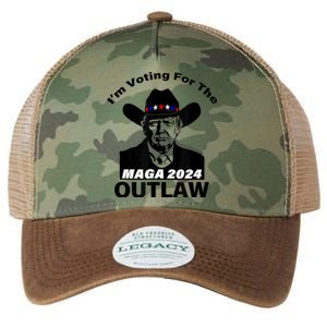 Donald Trump Maga IM Voting For The Outlaw 2024 President Legacy Tie Dye Trucker Hat