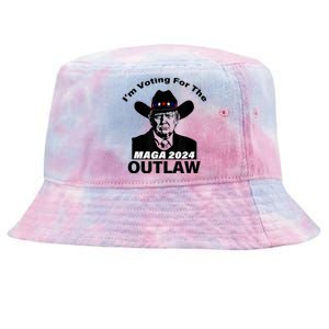 Donald Trump Maga IM Voting For The Outlaw 2024 President Tie-Dyed Bucket Hat