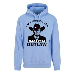 Donald Trump Maga IM Voting For The Outlaw 2024 President Unisex Surf Hoodie