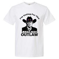 Donald Trump Maga IM Voting For The Outlaw 2024 President Garment-Dyed Heavyweight T-Shirt