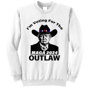 Donald Trump Maga IM Voting For The Outlaw 2024 President Sweatshirt