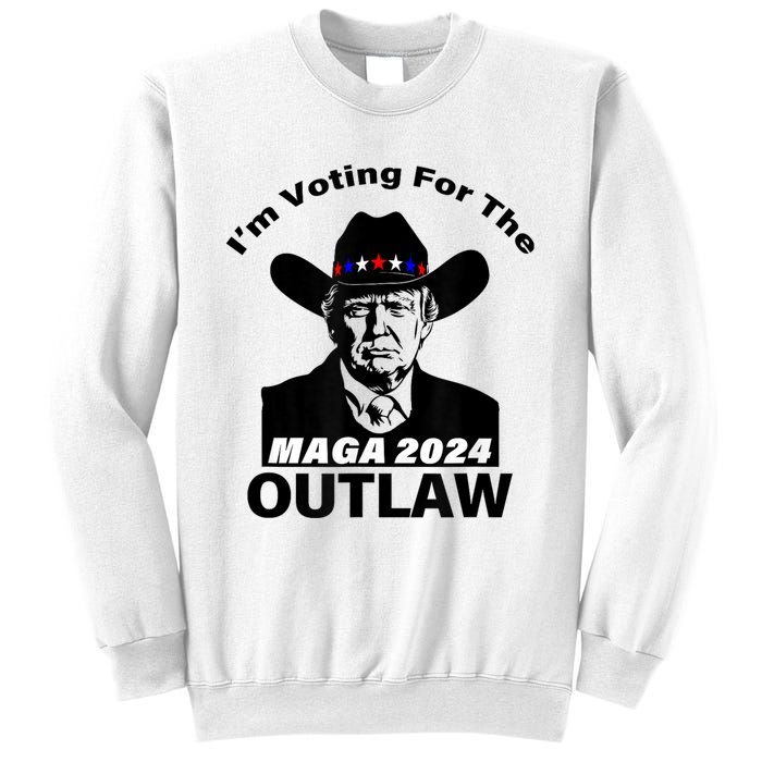 Donald Trump Maga IM Voting For The Outlaw 2024 President Sweatshirt