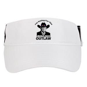 Donald Trump Maga IM Voting For The Outlaw 2024 President Adult Drive Performance Visor