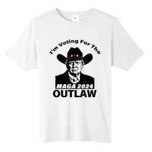 Donald Trump Maga IM Voting For The Outlaw 2024 President Tall Fusion ChromaSoft Performance T-Shirt