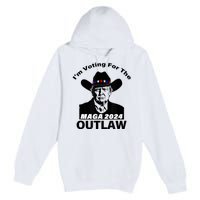 Donald Trump Maga IM Voting For The Outlaw 2024 President Premium Pullover Hoodie