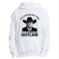 Donald Trump Maga IM Voting For The Outlaw 2024 President Urban Pullover Hoodie