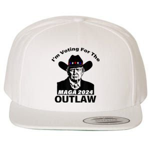 Donald Trump Maga IM Voting For The Outlaw 2024 President Wool Snapback Cap