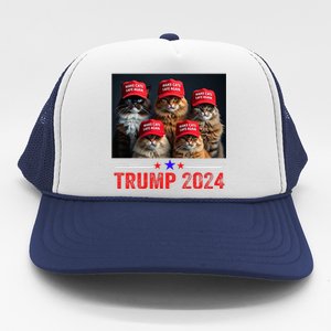 Donald Trump Make Cats Safe Again Trump 2024 Trucker Hat