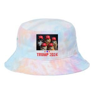 Donald Trump Make Cats Safe Again Trump 2024 Tie Dye Newport Bucket Hat