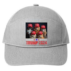 Donald Trump Make Cats Safe Again Trump 2024 7-Panel Snapback Hat