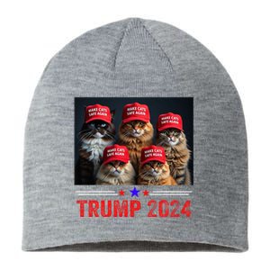 Donald Trump Make Cats Safe Again Trump 2024 Sustainable Beanie