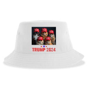 Donald Trump Make Cats Safe Again Trump 2024 Sustainable Bucket Hat