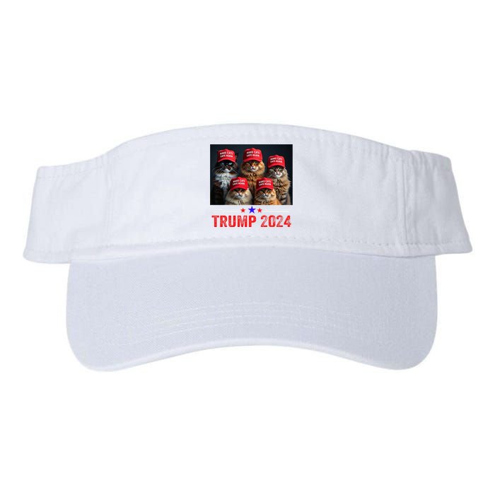 Donald Trump Make Cats Safe Again Trump 2024 Valucap Bio-Washed Visor