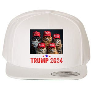 Donald Trump Make Cats Safe Again Trump 2024 Wool Snapback Cap