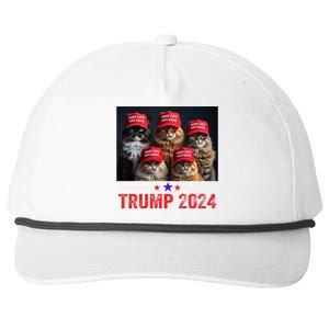 Donald Trump Make Cats Safe Again Trump 2024 Snapback Five-Panel Rope Hat