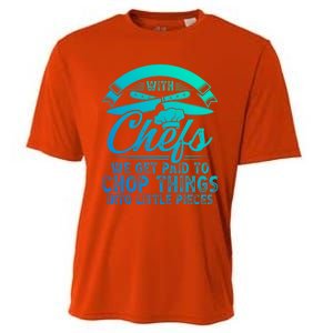 Don T Mess With Chefs We Get Paid To Chop Things Chef Gift Cooling Performance Crew T-Shirt