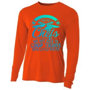 Don T Mess With Chefs We Get Paid To Chop Things Chef Gift Cooling Performance Long Sleeve Crew