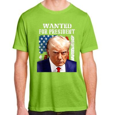 Donald Trump Mug Shot Wanted For U.S. President 2024 Adult ChromaSoft Performance T-Shirt