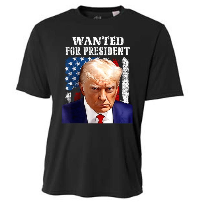 Donald Trump Mug Shot Wanted For U.S. President 2024 Cooling Performance Crew T-Shirt