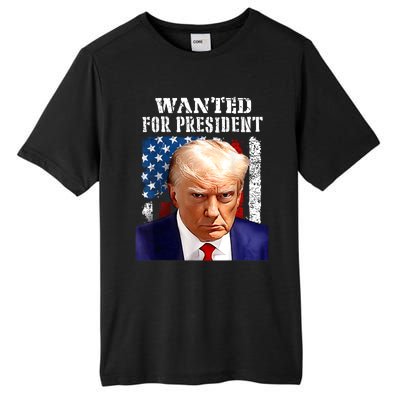 Donald Trump Mug Shot Wanted For U.S. President 2024 Tall Fusion ChromaSoft Performance T-Shirt