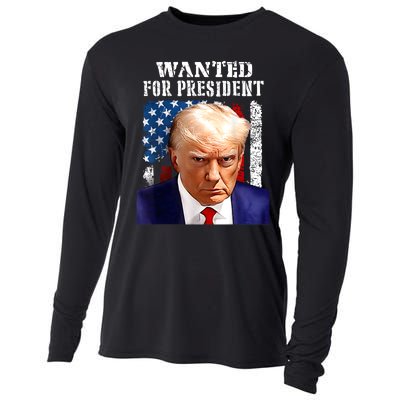 Donald Trump Mug Shot Wanted For U.S. President 2024 Cooling Performance Long Sleeve Crew