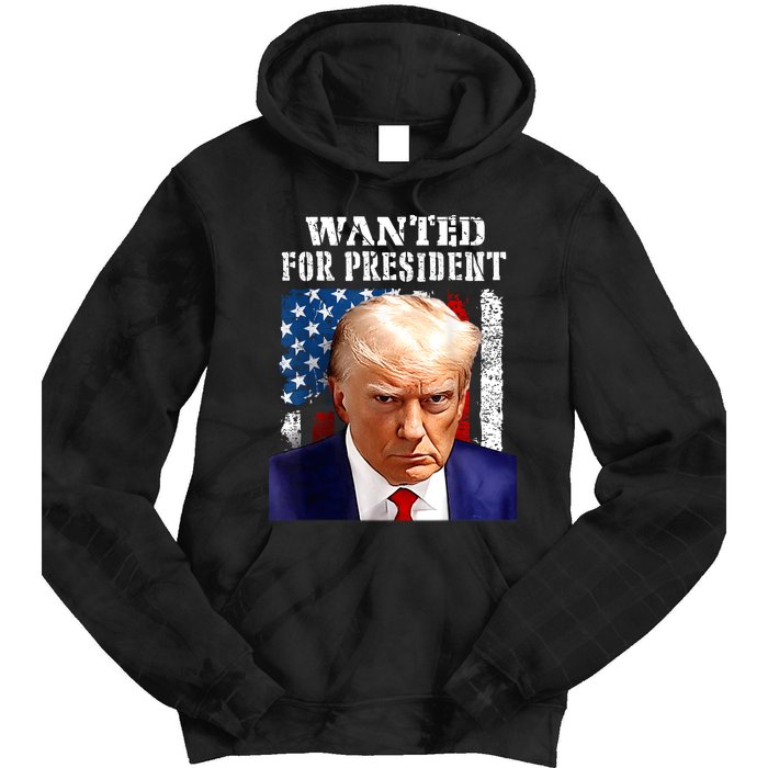 Donald Trump Mug Shot Wanted For U.S. President 2024 Tie Dye Hoodie