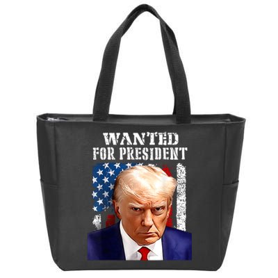 Donald Trump Mug Shot Wanted For U.S. President 2024 Zip Tote Bag