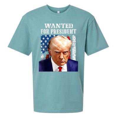 Donald Trump Mug Shot Wanted For U.S. President 2024 Sueded Cloud Jersey T-Shirt