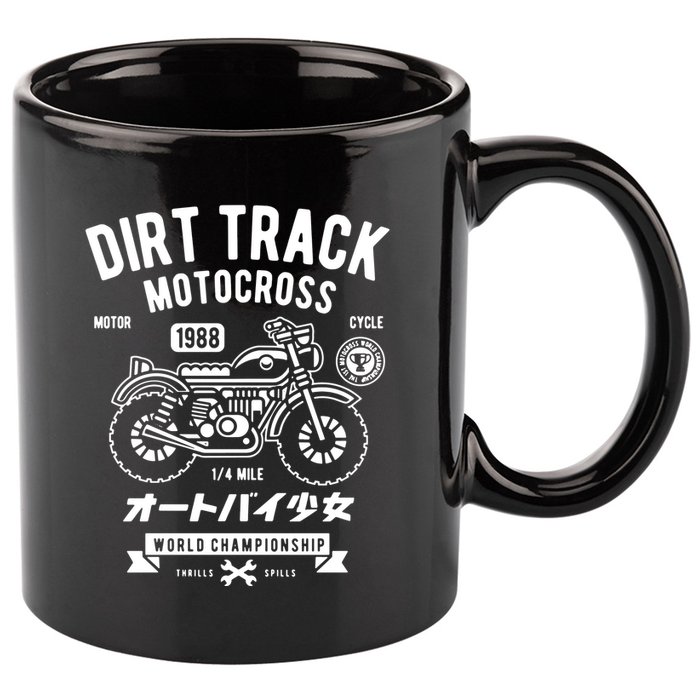 Dirt Track Motocross Classic 11oz C Handle Ceramic Mug