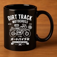 Dirt Track Motocross Classic 11oz C Handle Ceramic Mug