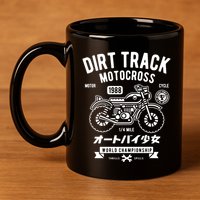 Dirt Track Motocross Classic 11oz C Handle Ceramic Mug