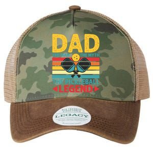 Dad The Man The Myth The Pickleball Legend Legacy Tie Dye Trucker Hat