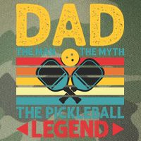 Dad The Man The Myth The Pickleball Legend Legacy Tie Dye Trucker Hat