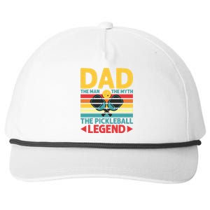 Dad The Man The Myth The Pickleball Legend Snapback Five-Panel Rope Hat