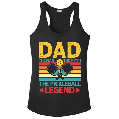 Dad The Man The Myth The Pickleball Legend Ladies PosiCharge Competitor Racerback Tank
