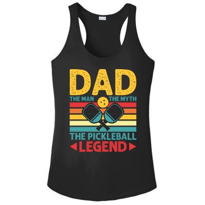 Dad The Man The Myth The Pickleball Legend Ladies PosiCharge Competitor Racerback Tank