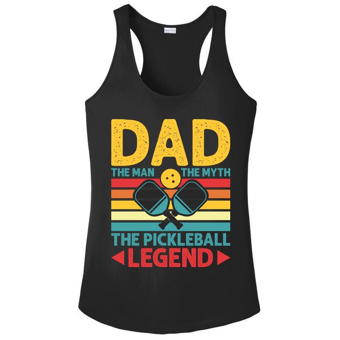 Dad The Man The Myth The Pickleball Legend Ladies PosiCharge Competitor Racerback Tank