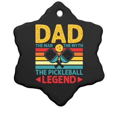 Dad The Man The Myth The Pickleball Legend Ceramic Star Ornament