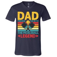 Dad The Man The Myth The Pickleball Legend V-Neck T-Shirt
