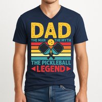 Dad The Man The Myth The Pickleball Legend V-Neck T-Shirt