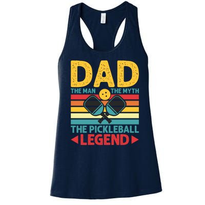 Dad The Man The Myth The Pickleball Legend Women's Racerback Tank