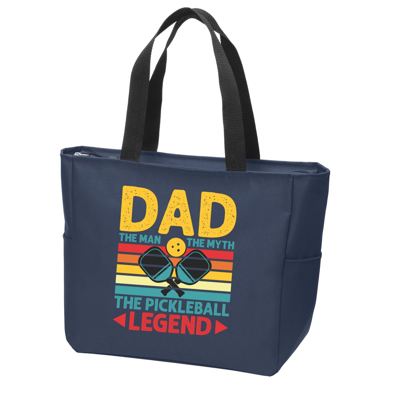 Dad The Man The Myth The Pickleball Legend Zip Tote Bag