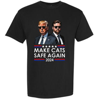 Donald Trump Make Cats Safe Again 2024 Debate Funny Garment-Dyed Heavyweight T-Shirt