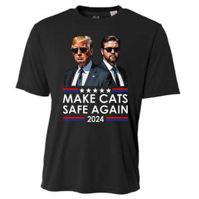 Donald Trump Make Cats Safe Again 2024 Debate Funny Cooling Performance Crew T-Shirt